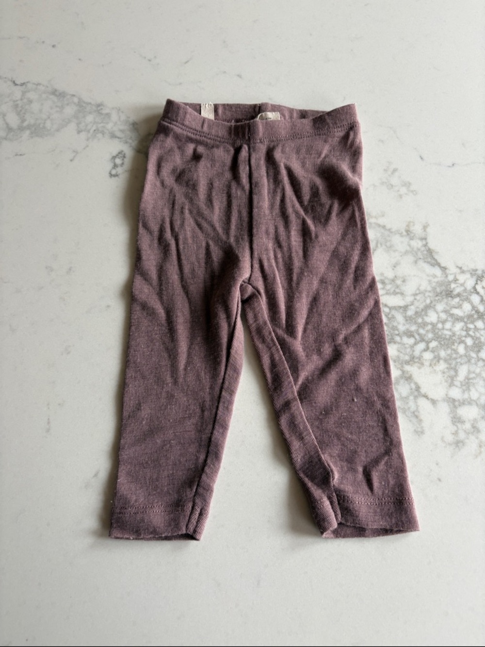 Kids Cozy Cotton Blend Leggings - Mauve